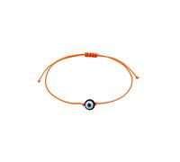KUZZOI Nylon Textilarmband Evil Eye Glas Bead Orange Herren