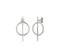 KUZZOI Ohrstecker Kreis Stab 925 Sterling Silber OneSize Herren
