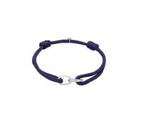 KUZZOI Oval Glieder Nylon 925 Sterling Silber Dunkelblau Herren