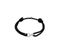 KUZZOI Oval Glieder Nylon 925 Sterling Silber Schwarz Herren