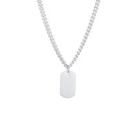 KUZZOI Panzerkette Anhänger Platte 925 Silber 50 Herren