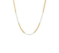 KUZZOI Panzerkette Bicolor 925 Sterling Silber 50 Herren