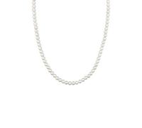 KUZZOI Perlenkette Muschelkernperle Weiß 925 Sterling Silber goldfarben Herren