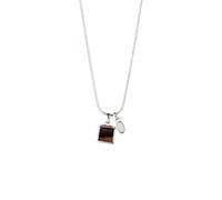KUZZOI Quadrat Tigerauge Braun 925 Sterling Silber 55 Herren