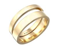 Kuzzoi Ring Set Herrenringe 925 Silber 2 Stück Bandringe poliert