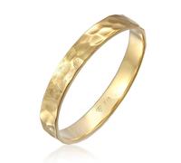 Kuzzoi Ringe - Ring Bandring Herrenring Gehmmert 375er Gelbgold - Gr. 60 MM - in Gold - für Damen