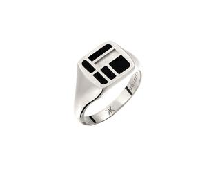 KUZZOI Siegelring 925 Sterling Silber 60 Herren