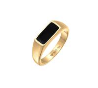 Kuzzoi Herren Silber Ring 925 Silber vergoldet klassischer Siegelring | mit Emaille Platte für den Mann in der Ringgröße 60 - 66