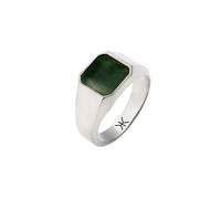 KUZZOI Siegelring Emaille Grün 925 Sterling Silber 62 Herren