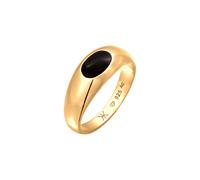 KUZZOI Siegelring Emaille Oval 925 Sterling Silber 60 Herren