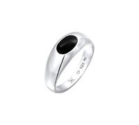 KUZZOI Siegelring Emaille Oval 925 Sterling Silber 62 Herren