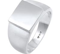 Kuzzoi Siegelring Herrenring poliert, Bandring massiv (11 mm) in 925 Sterling Silber, Robuster Biker Schmuck mit rechteckiger Oberfläche, Ring für Männer in der Ringgröße 60, 0607322120_60