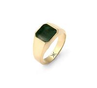 KUZZOI Siegelring Emaille Grün 925 Sterling Silber 64 Herren