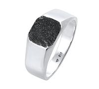 Kuzzoi Siegelring Herrenring 11 mm quadratisch matt oxidiert 925 Silber