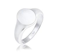 Kuzzoi Siegelring Herrenring oval matt massiv 12 mm 925 Silber