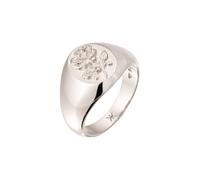KUZZOI Siegelring Rose 925 Sterling Silber 60 Herren