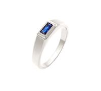 KUZZOI Siegelring Synthetischer Saphir Blau 925 Sterling Silber 66 Herren