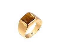 KUZZOI Siegelring Tigerauge Braun 925 Sterling Silber 62 Herren