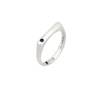 KUZZOI Siegelring Zirkonia Schwarz 925 Sterling Silber 62 Herren