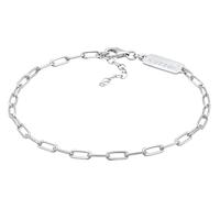 Kuzzoi Silber-Armband für Herren mit Karabiner handgefertigtes Gliederarmband (3 mm) aus massiven 925 Sterling SilberBasic Armkette glänzend poliert, Länge: 19 cm