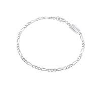 Kuzzoi Silber-Armband Herren 4 mm handgefertigtes Figaro-Armband 925 Silber