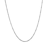 Kuzzoi Silber Halskette, Basic Kugelkette für Männer, Handgefertigte Herrenkette (1 mm) aus 925er Silber oxidiert, Silberkette für Anhänger, Länge 50 cm