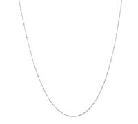 Kuzzoi Silber Halskette, Basic Kugelkette für Männer, Handgefertigte Herrenkette (1 mm) aus 925er Sterling Silber, Silberkette für Anhänger, Länge 50 cm