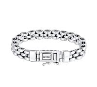 Kuzzoi Silber Königsketten Armband für Herren handgefertigt, Herrenarmband aus massivem 925er Sterling Silber, Glieder Armband für den Mann, Königskettenarmband Männer, Breite 8 mm, Länge 23 cm