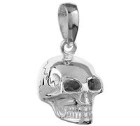 Kuzzoi Silberner Totenkopf Schädel Anhänger für Ketten massivem 925er Sterling Silber für Halsketten