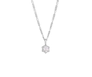 KUZZOI Solitär Anhänger Zirkonia Weiß 925 Sterling Silber 50 Herren