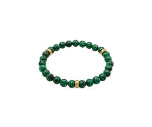 KUZZOI synthetischer Malachit Bead 925er Silber oxidiert 19 Herren