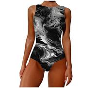 Kwatieh Modischer Damen Badeanzug 2024 Kollektion Elegant Design Bedruckter Einteiler Schwimmanzug Sexy Bikini Bauchweg GroßE GrößEn Womens Bathing Suit