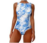 Kwatieh Modischer Damen Badeanzug 2024 Kollektion Elegant Design Bedruckter Einteiler Schwimmanzug Sexy Bikini Bauchweg GroßE GrößEn Womens Bathing Suit