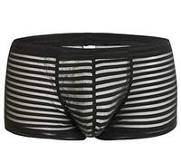 Kwelt Herren Atmungsaktiv Boxer Brief Unterhose Männer transparent Mesh Unterwäsche Hipster Reizwäsche Lingerie Brief Boxer