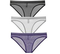 Kwelt Herren Erotik Briefs Shorts Low Rise Mesh Durchsichtig Atmungsaktive Unterhose