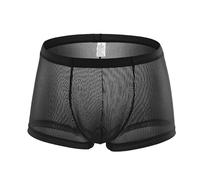Kwelt Herren Reizvoll Unterwäsche Sexy Boxershorts für Herren mit transparentem Nadelstreifen Atmungsaktive und verführerische Herrenunterwäsche