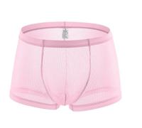 Kwelt Herren Reizvoll Unterwäsche Sexy Boxershorts für Herren mit transparentem Nadelstreifen Atmungsaktive und verführerische Herrenunterwäsche