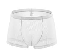 Kwelt Herren Reizvoll Unterwäsche Sexy Boxershorts für Herren mit transparentem Nadelstreifen Atmungsaktive und verführerische Herrenunterwäsche