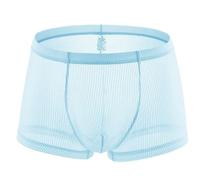 Kwelt Herren Reizvoll Unterwäsche Sexy Boxershorts für Herren mit transparentem Nadelstreifen Atmungsaktive und verführerische Herrenunterwäsche