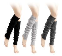 KWJEIULSOQ 3 Paar Leg Warmers Damen, Stulpen Damen Winter, Elastische Warm Halten Beinstulpen,Stilvolle Ergänzung Für Ballett, Alltag Und Zuhause