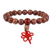 KYEYGWO 21 Mala Perlen-Armband für Männer und Frauen, Chakra-Kristall-Steinarmbänder für Unisex, Reiki-Stretching-Gebetsarmband, Flammen Jaspis