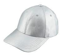 KYEYGWO PU Leder Baseball Cap für Herren und Damen, Verstellbar Warmer Winter Hut Einfarbig Sonnenhüte Casual Baseballkappe Klassisch Sport Mützen, Silber
