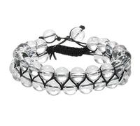 KYEYGWO Stein Armband Männer Frauen - 8mm Energie Chakra Kristall Perlen Armband einstellbare Paare Yoga handgefertigte geflochtenes Armband