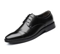 KYOESCAI Anzugschuhe Herren Hochzeitsschuhe Business Oxford Derby Schuhe Brogues Klassischer Schnürschuh,Schwarz,38 EU