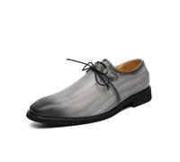 KYOESCAI Anzugschuhe Herren Schnürhalbschuhe Klassischer Business Derby Oxford Hochzeit Schuhe,Grau,43 EU