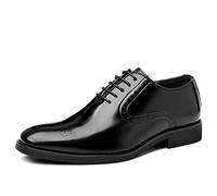 KYOESCAI Anzugschuhe Herren Schwarz Lederschuhe Klassischer Business Derby Oxford Brogue Hochzeit Schuhe,Schwarz,38 EU