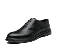 KYOESCAI Herren Anzugschuhe Hochzeitsschuh Klassischer Business Derby Oxford Schuhe Schnürhalbschuhe,Schwarz,38 EU