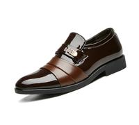 KYOESCAI Herren Lackleder Loafers Freizeitschuhe Klassische Business Schuhe | Herren Anzugschuhe Klassischer Business Lackleder Schuhe Oxford Hochzeit Fahrschuhe Schuhe Mokassins