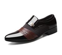 KYOESCAI Herren Lackleder Loafers Slippers Business Freizeitschuhe | Anzugschuhe Herren Formale Klassischer Business Derby Oxford Hochzeit Fahrschuhe Schuhe Mokassins