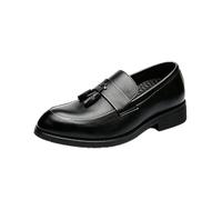 KYOESCAI Herren Schuhe Klassischer Business Oxford Hochzeit Schuhe Elegant Herren Anzugschuhe mit Quaste,Schwarz,41 EU